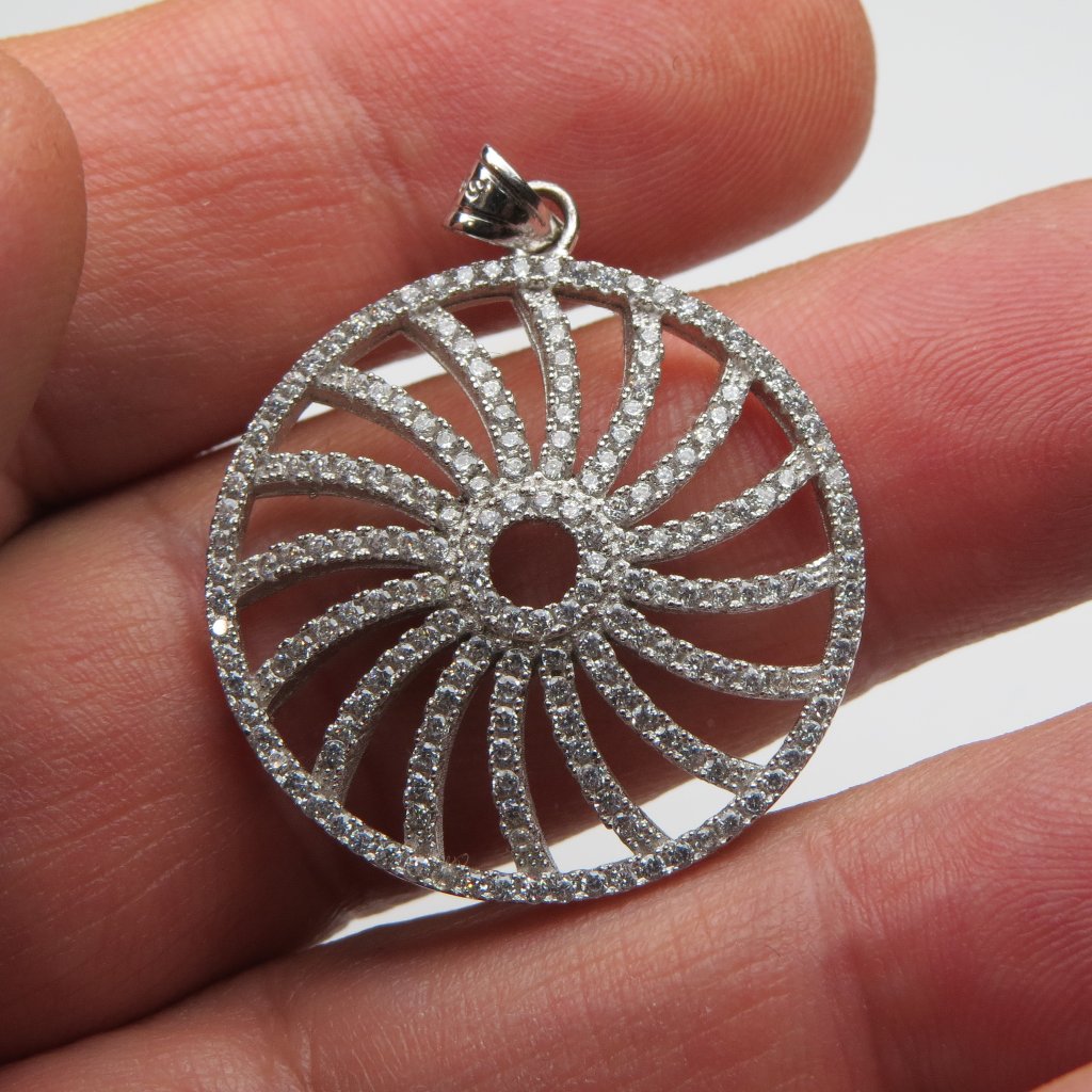 Sterling Silver Diamond Pendant